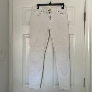 7 For all Mankind White Skinny Ankle Jean